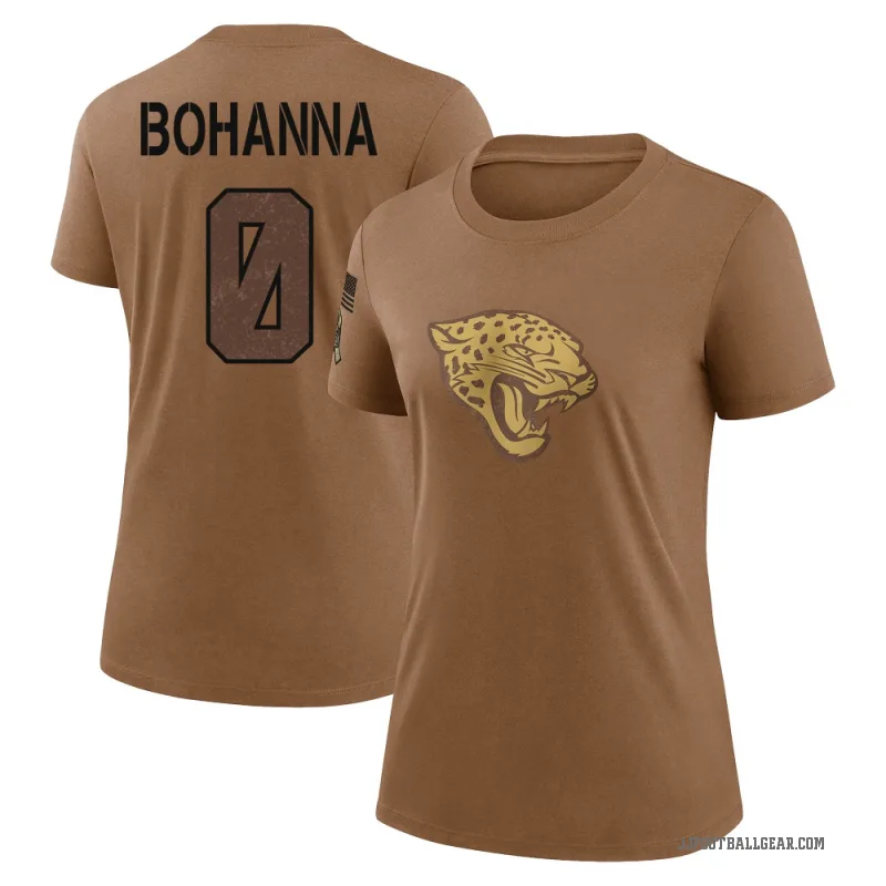 Quinton Bohanna Women's Brown Jacksonville Jaguars 2023 Salute To Service Performance T-Shirt
