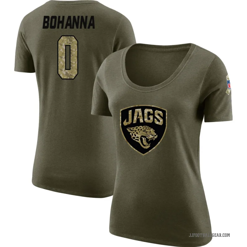 Quinton Bohanna Women's Olive Jacksonville Jaguars Salute to Service Scoop Neck T-Shirt