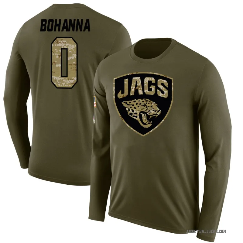 Quinton Bohanna Youth Olive Jacksonville Jaguars Salute to Service Sideline Long Sleeve T-Shirt