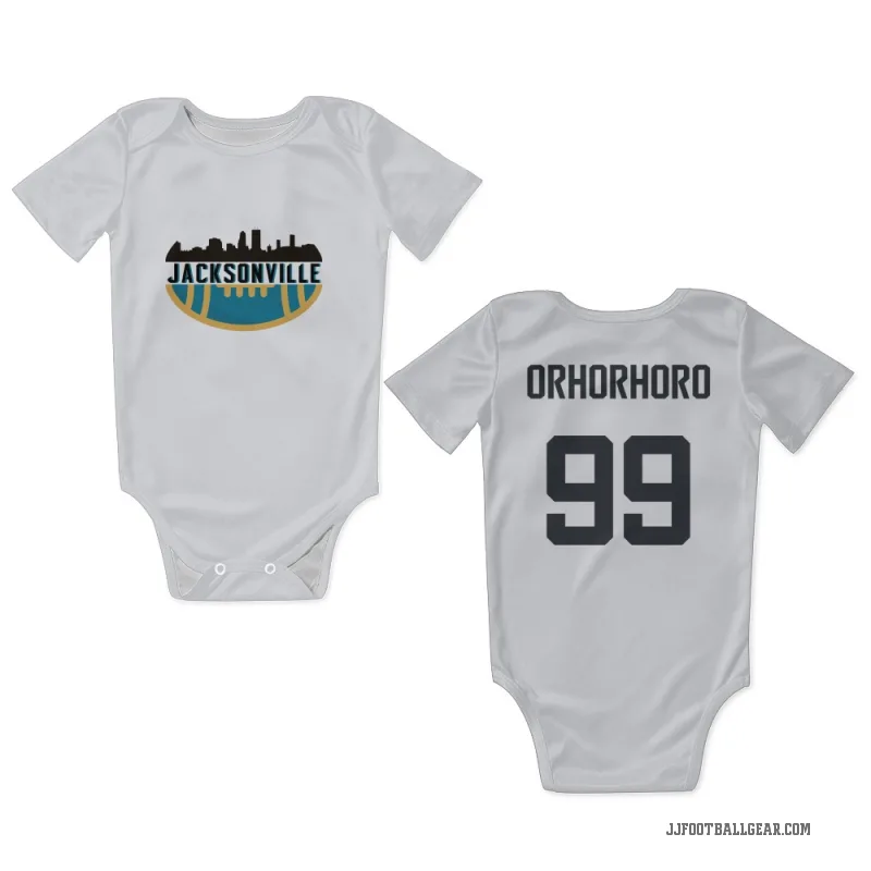 Ruke Orhorhoro  White Jacksonville Jaguars  Newborn & Infant Bodysuit