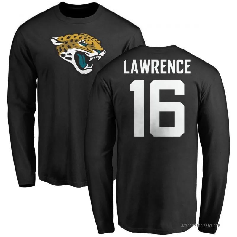Trevor Lawrence Men's Black Jacksonville Jaguars Logo Long Sleeve T-Shirt -