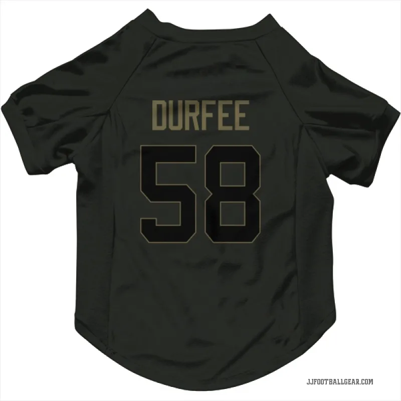 Zach Durfee Black Jacksonville Jaguars Service Cat & Dog Pet Jersey