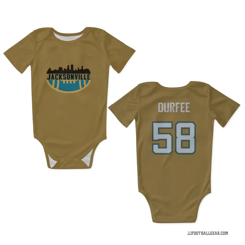 Zach Durfee Gold Jacksonville Jaguars Bold Newborn & Infant Bodysuit