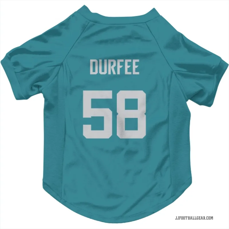 Zach Durfee  Teal Jacksonville Jaguars  Cat & Dog Pet Jersey