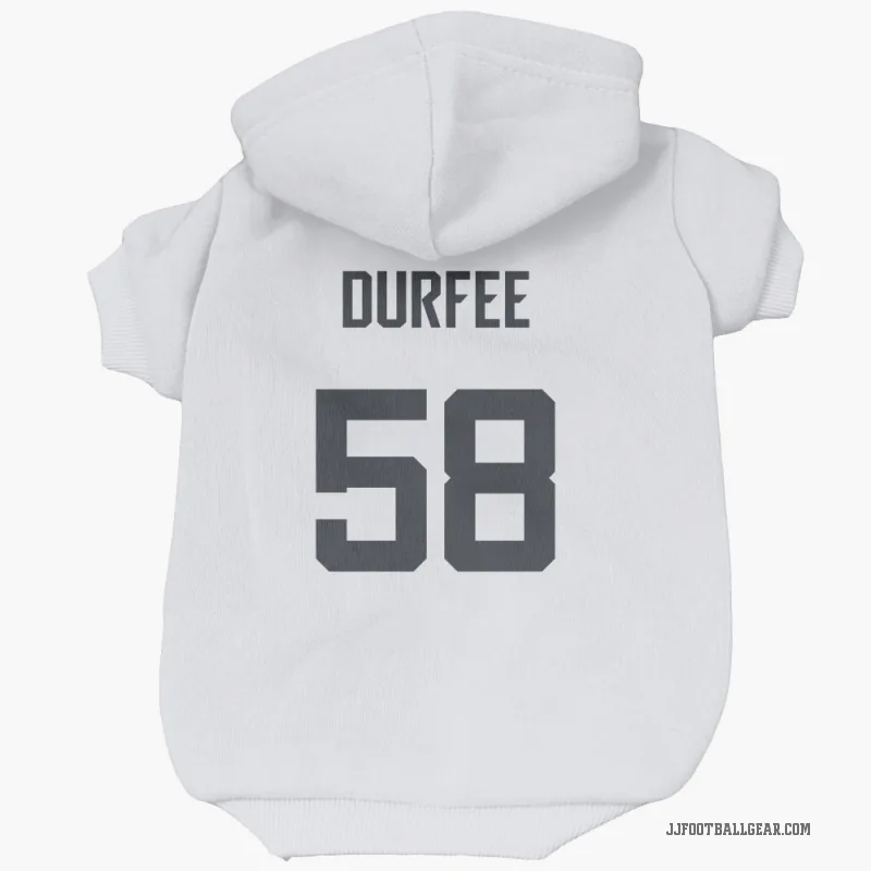 Zach Durfee  White Jacksonville Jaguars  Cat & Dog Pet Hoodie
