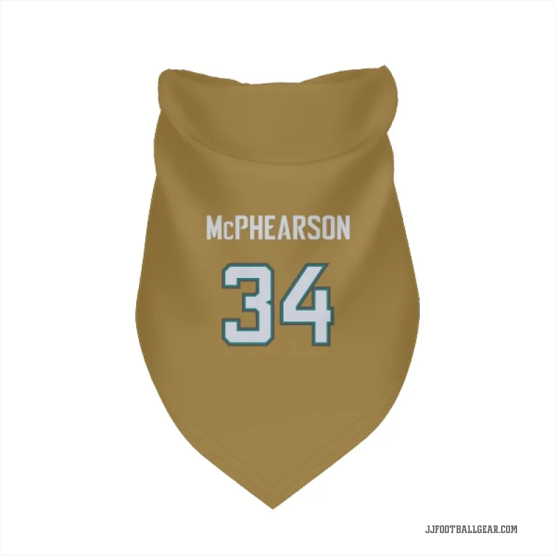 Zech McPhearson  Gold Jacksonville Jaguars   Bold  Cat & Dog Pet Bandana